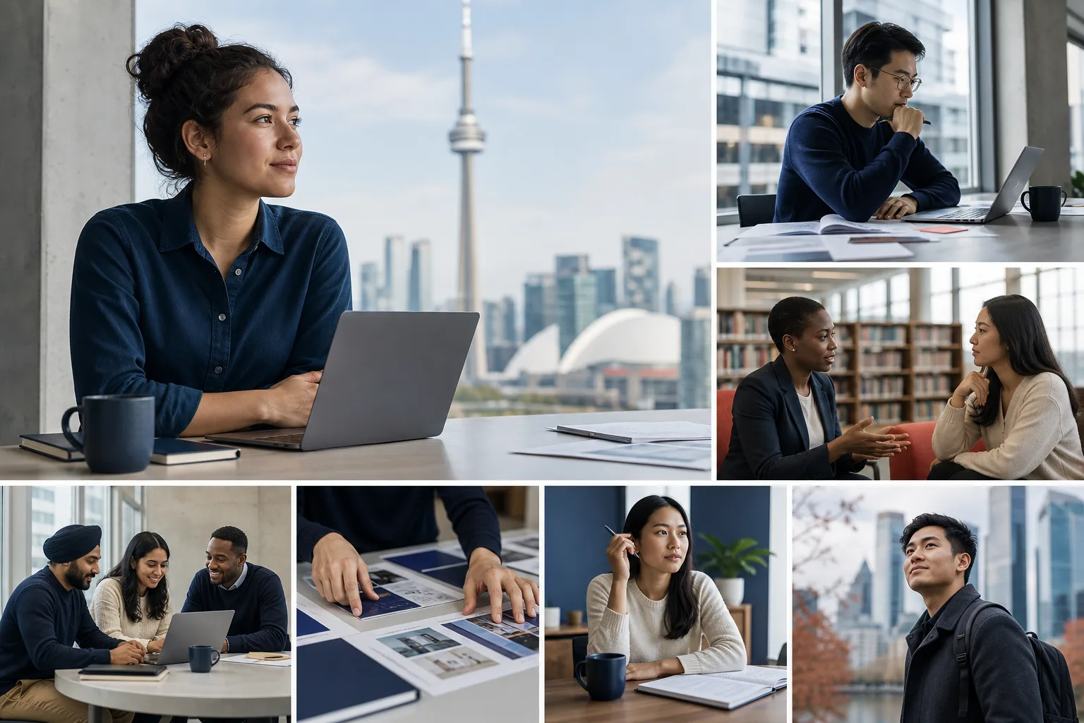 Graduate calmly preparing interview notes beside a calendar