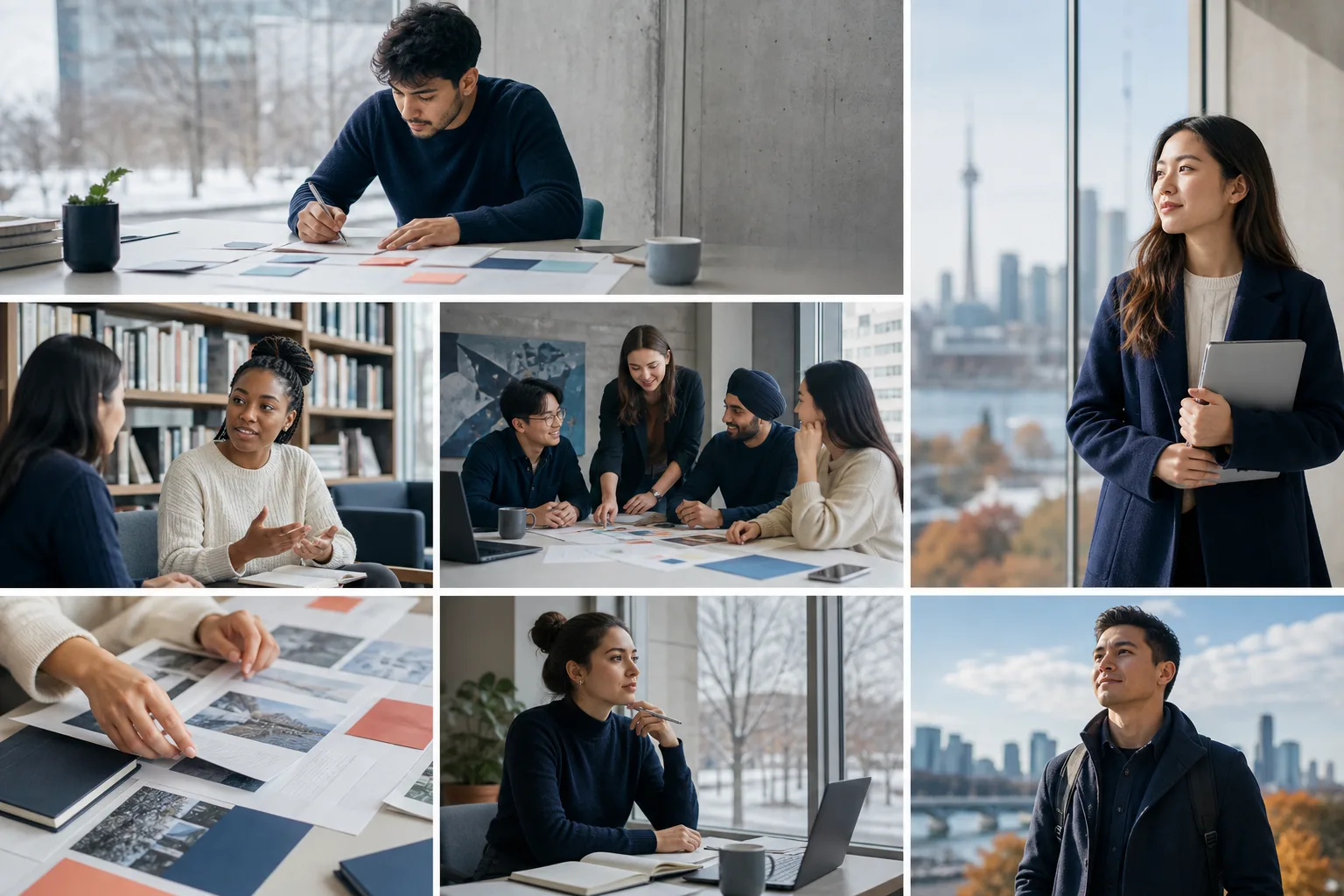 Graduate looking across a Canadian city while planning next career steps